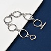 Brass Hexagon Link Chain Bracelets for Women Men BJEW-G740-05P-3