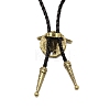 Flat Round with Ox-head Laria Necklace for Men Women NJEW-WH0011-11AB-3