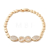 Brass Micro Pave Cubic Zirconia Chain Bracelets KK-R217-45G-4