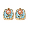 304 Stainless Steel Enamel Pendants STAS-I371-09G-02-1