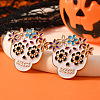 Halloween Skull Alloy Enamel Stud Earrings RR3201-3-1