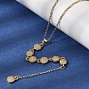 Brass Micro Pave Clear Cubic Zirconia Geometric Pendant Y Tassel Necklaces NJEW-P350-01A-G-1