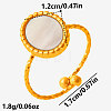 304 Stainless Steel with Natural Shell Cuff Open Rings for Women IP2292-3-2