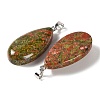 Natural Unakite Pendants GG-CBACB71-02P-07-2