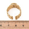 Woven Bezel 304 Stainless Steel Cuff Ring Components SA-CBAD8FA-01G-01-3