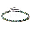 Adjustable Women's Moss Agate Beaded Bracelet CN3407-44-1