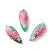 Natural Brazilian Agate Pendants PALLOY-JF01524-03-1
