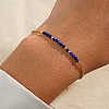 Natural Lapis Lazuli Beads Link Bracelets AL8612-6-3