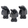 Natural Obsidian Carved Healing Penguin Figurines PW-WG12060-01-1