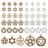   60Pcs 10 Style Tibetan Style Alloy Pendants FIND-PH0009-15-1