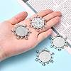 Christmas Ornaments Alloy Snowflake Pendant Cabochon Settings LS-TIBEP-O006-29AS-4