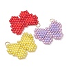 Glass Seed Beaded Pendants PALLOY-MZ01296-2