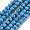 Synthetic Turquoise Beads Strands G-P387-01-6mm-01-1