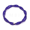 Transparent Glass Beads Multi-layered Stretch Beaded Bracelet for Women BJEW-JB12876-4