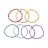 7Pcs Dyed Natural Malaysia Jade Rondelle Beads Stretch Bracelets for Women BJEW-JB13048-5
