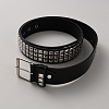 Square Rivets PU Leather Chain Belts for Jeans AJEW-WH20096-88A-1