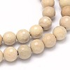 Natural Riverstone Round Bead Strands G-O094-10-6mm-2