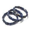 Bamboo Natural Sodalite Beads Stretch Bracelets for Women Men BJEW-K304-01E-4