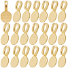 120Pcs Alloy Glue On Flat Pad Pendant Bails FIND-SP0001-88G-1