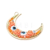 Brass Resin Pendants PALLOY-MZ01073-02-3