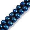 Electroplated Synthetic Magnetic Hematite Beads Strands G-G174-L01-07-1