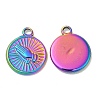 Ion Plating(IP) 304 Stainless Steel Pendants STAS-L020-006RC-1