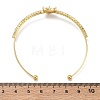 Brass Micro Pave Clear Cubic Zirconia Cuff Bangles KK-D112-04G-3