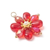 Glass Beaded Pendants PALLOY-MZ01186-03-3