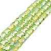 AB Color Plate Glass Beads Strands EGLA-P051-06A-C04-1