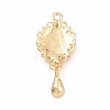 Alloy Cameo Oval Resin Pendants ENAM-M055-38G-03-2