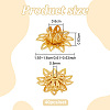 40Pcs Brass Bead Caps KK-PH0015-25G-2