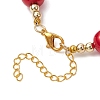 Christmas Theme ABS Plastic Imitation Pearl Link & Charm Bracelets BJEW-JB11115-4