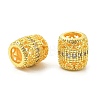 Brass Micro Pave Cubic Zirconia European Beads KK-P297-05G-01-1