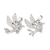 Brass Micro Pave Clear Cubic Zirconia Pendants KK-G533-07D-P-1