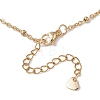 Brass Pave Cubic Zirconia Evil Eye Heart Pendant 304 Stainless Steel Satellite Chain Necklaces for Women NJEW-JN05803-01-5