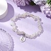 Natural Moonstone Chip Beaded Stretch Bracelets BJEW-JB11133-07-2