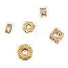 10Pcs 5 Styles Brass Clear Cubic Zirconia Beads KK-SW0001-02-2