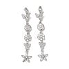 Brass Micro Pave Clear Cubic Zirconia Big Pendants LS-CU-E004-02P-1