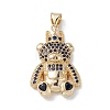 Brass Micro Pave Cubic Zirconia Pendants KK-M240-17A-2