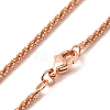 2mm Rack Plating Brass Wheat Chain Necklaces for Women Men MAK-L044-58RG-2