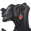 Heart Alloy Glass Seed Beads Dangle Earrings EJEW-MZ00651-2