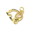 Real 18K Gold Plated Brass Pave Cubic Zirconia Pendants KK-M283-02C-02-2