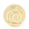 Golden Tone Round Wax Seal Brass Stamp Heads AJEW-Z034-01G-09-2