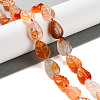 Natural Agate Carved Beads Strands G-H024-B01-01-2