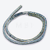 Electroplated Non-magnetic Synthetic Hematite Beads Strands G-P367-D-2