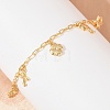 Brass Charm Bracelets BJEW-F545-01A-G-2