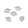 Flower Brass Micro Pave Cubic Zirconia Links LS-X-ZIRC-L054-09P-NR-1