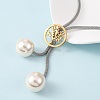 304 Stainless Steel Tree of Life Lariat Necklaces for Women NJEW-B149-04GP-02-3
