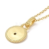 Brass Micro Pave Clear Cubic Zirconia Pendants Necklaces for Women NJEW-B092-01G-4