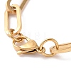 Vacuum Plating 304 Stainless Steel Paperclip Chain Bracelet for Men Women BJEW-E031-04G-01-3